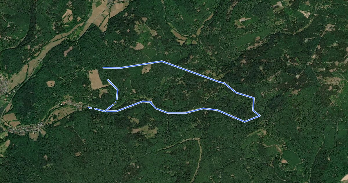 Маршрут Wanderwege "Rund um die Gettenbacher Weiher" Nr.5 на спутниковом снимке