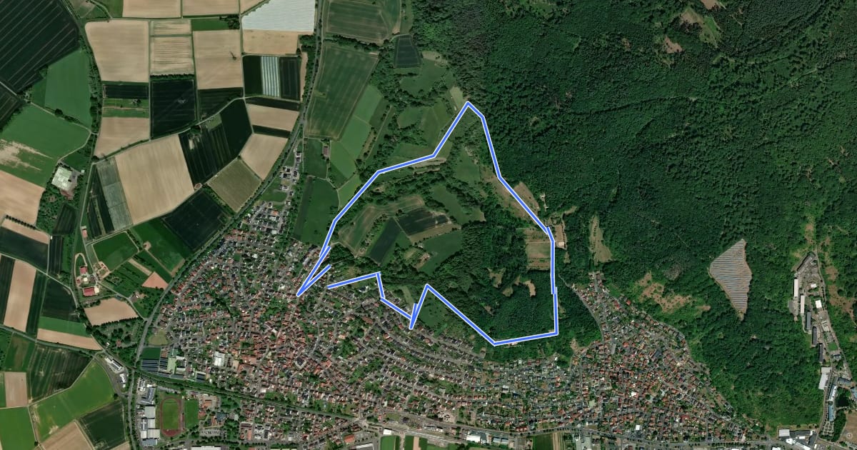 Маршрут Wanderwege um den Herzberg Nr.1 на спутниковом снимке