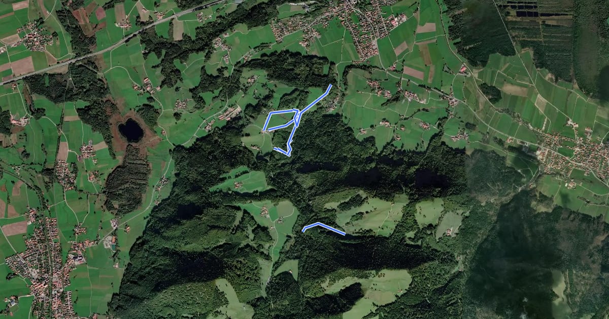 Маршрут Wanderwegenetz Gemeinde Bernau на спутниковом снимке