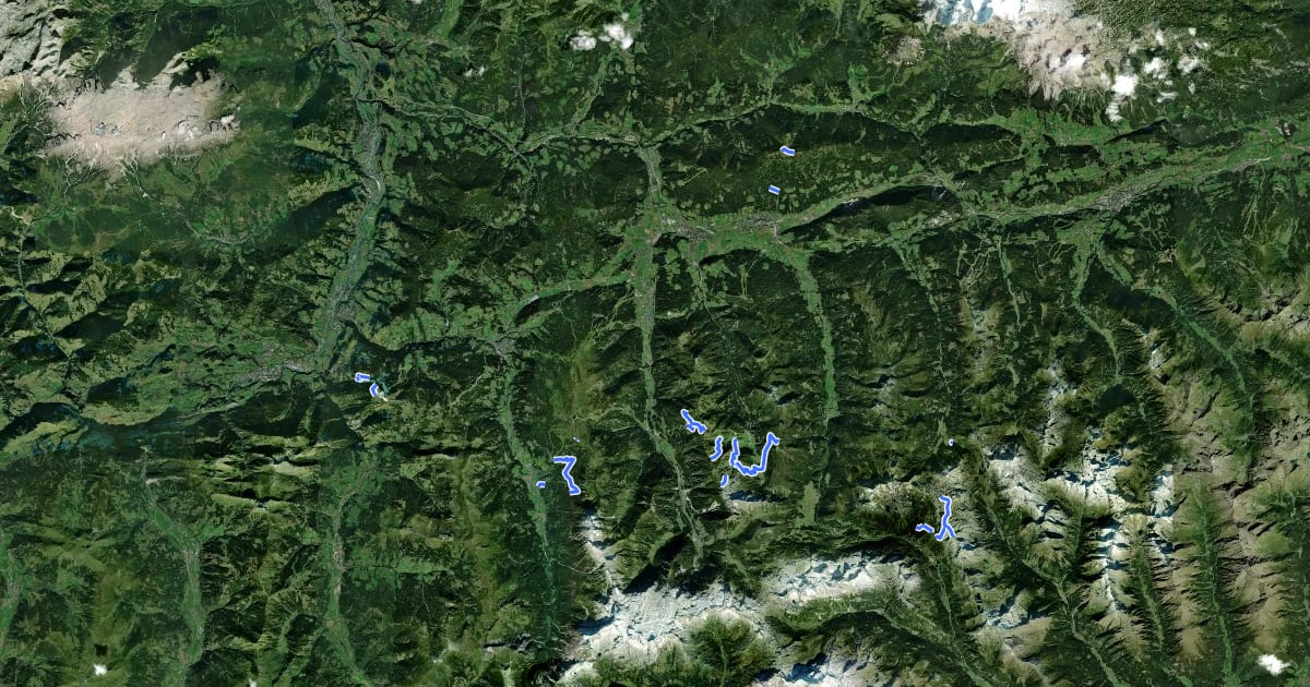 Маршрут Wanderwegenetz St. Johann im Pongau на спутниковом снимке
