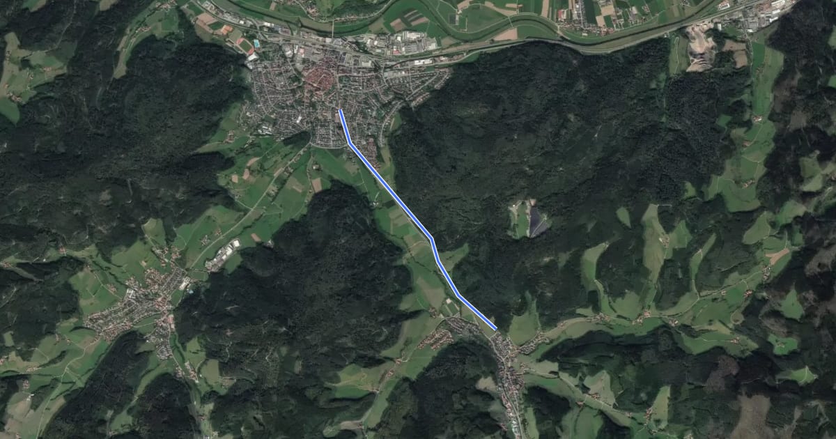 Маршрут Wanderwegle Haslach-Mühlenbach на спутниковом снимке