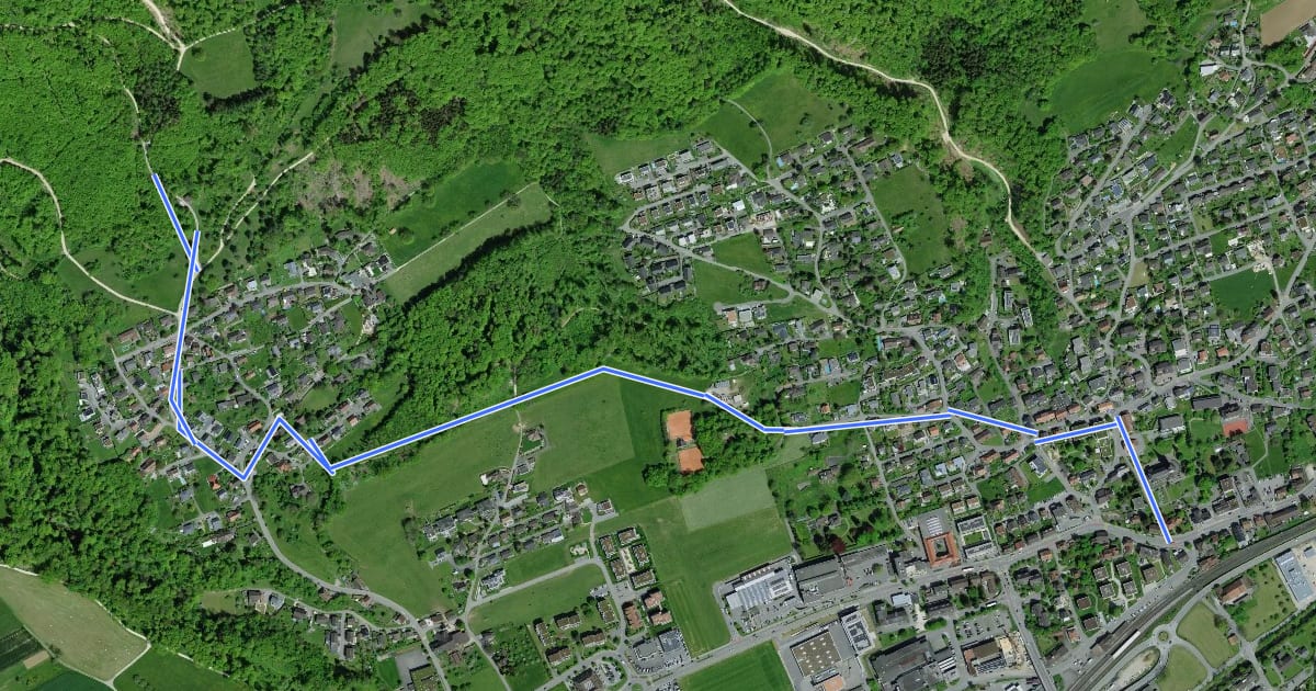 Маршрут Wangen bei Olten - Steckenberg на спутниковом снимке