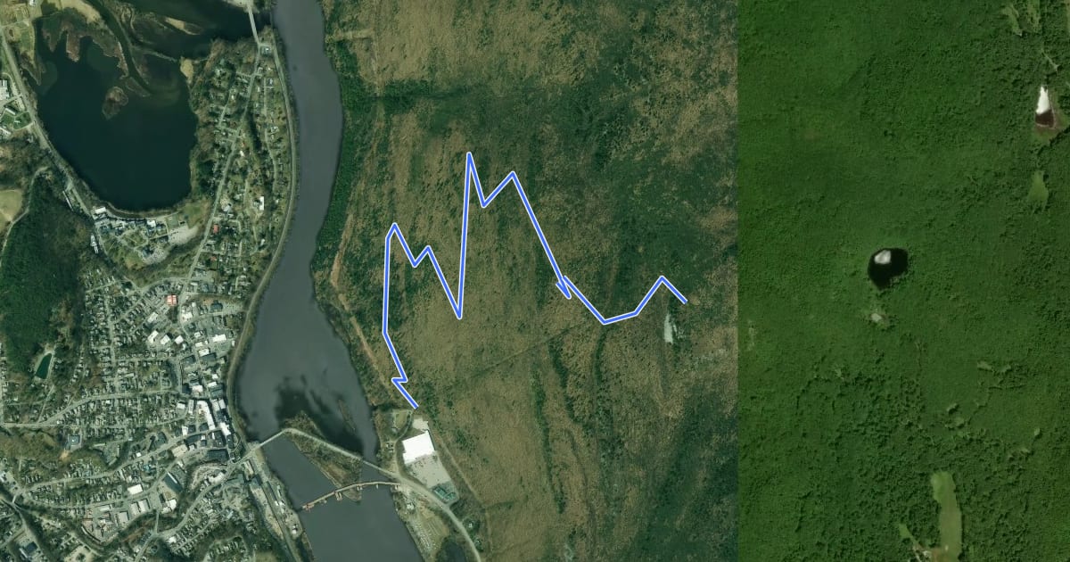 Маршрут Wantastiquet Mountain Trail на спутниковом снимке