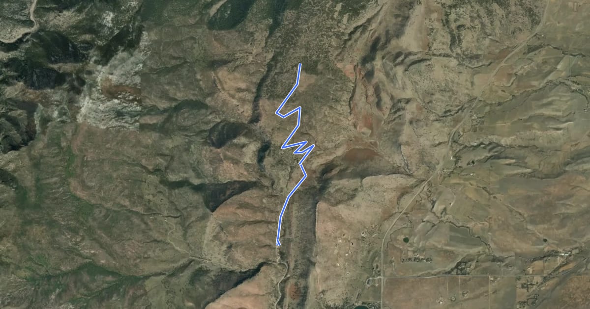 Маршрут Wapiti Trail на спутниковом снимке