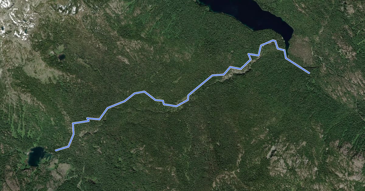 Маршрут Waptus Pass Trail на спутниковом снимке