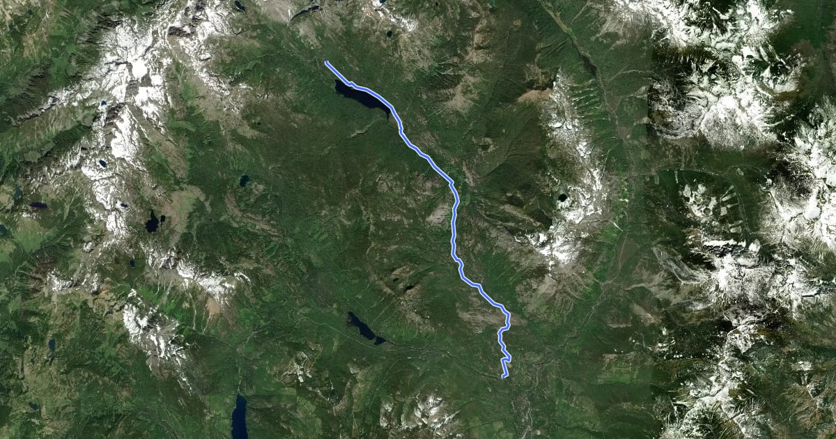 Маршрут Waptus River Trail на спутниковом снимке