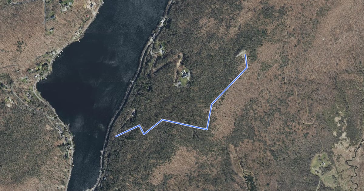 Маршрут Waramaug Trail на спутниковом снимке