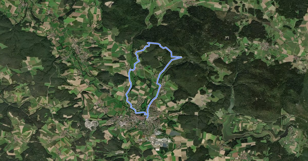Маршрут Warbergweg на спутниковом снимке