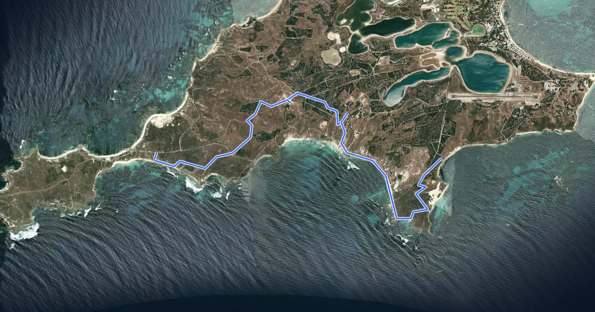 Маршрут Wardan Nara Bidi (Salmon Bay) на спутниковом снимке