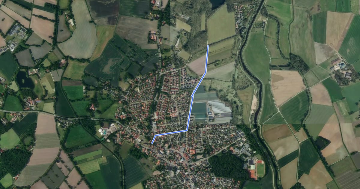 Маршрут Wardenburg (08) - Wardenburg (58) на спутниковом снимке