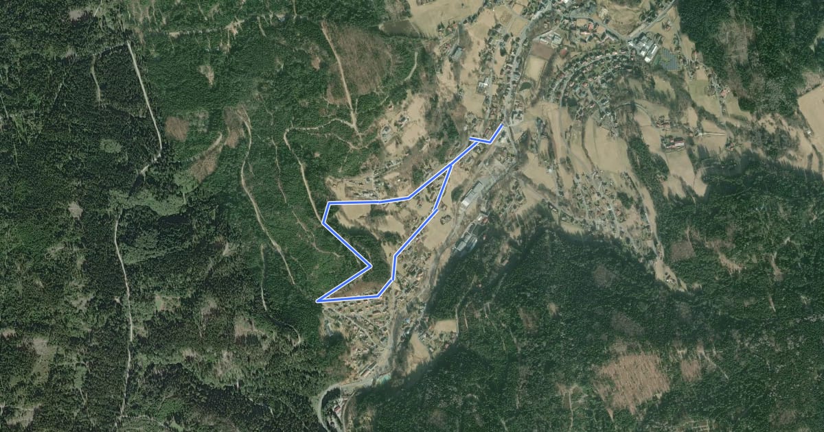 Маршрут Warmensteinach Rundwanderweg Nr. 7 на спутниковом снимке