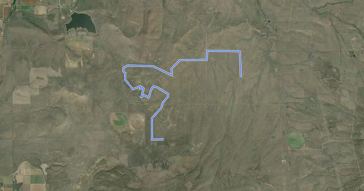 Маршрут Warner Loop Trail на спутниковом снимке