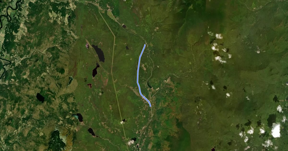 Маршрут Warren Recreational Rail Trail на спутниковом снимке