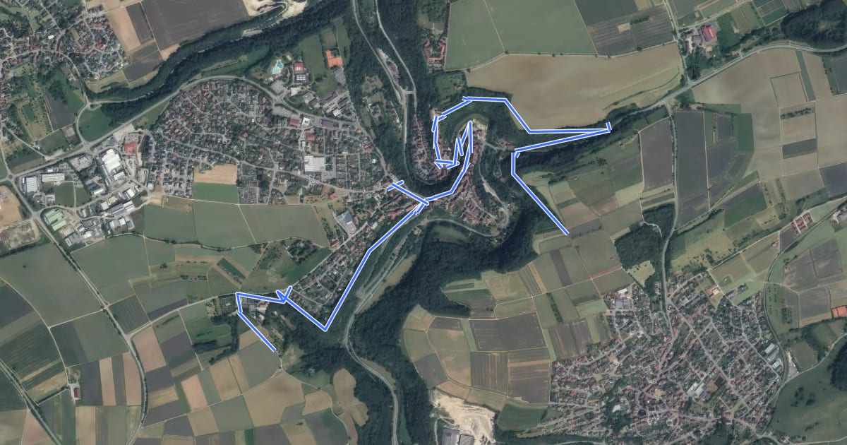 Маршрут Warrenberg-Rundweg на спутниковом снимке
