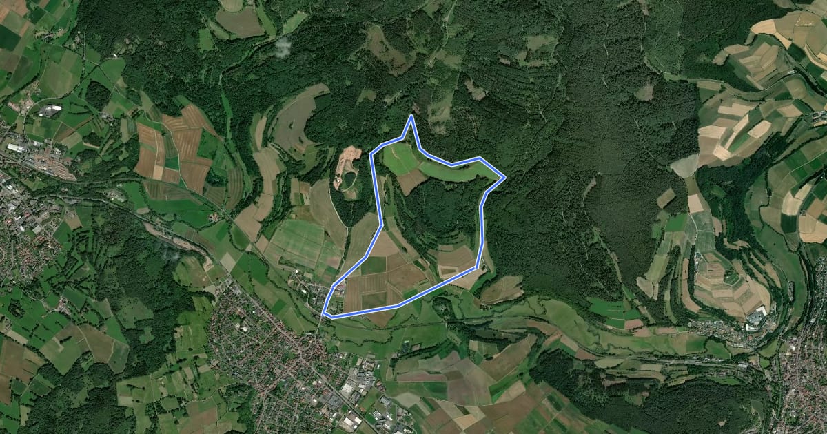 Маршрут Wartenberger Rundweg 4 на спутниковом снимке