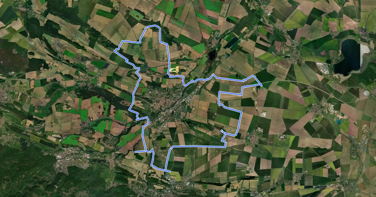Маршрут Wartenrundweg Quedlinburg на спутниковом снимке