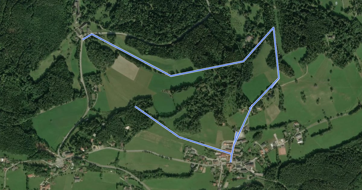 Маршрут Wartenstein Rundwanderweg (Raach/Schlagl) на спутниковом снимке