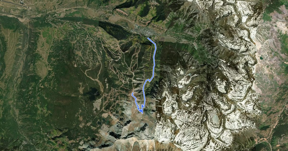 Маршрут Wasatch Descent на спутниковом снимке