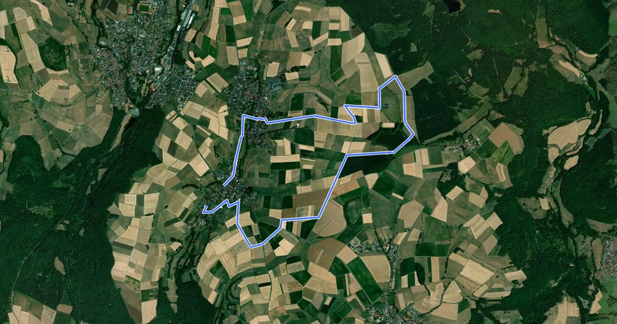 Маршрут Waschweiher Weg на спутниковом снимке