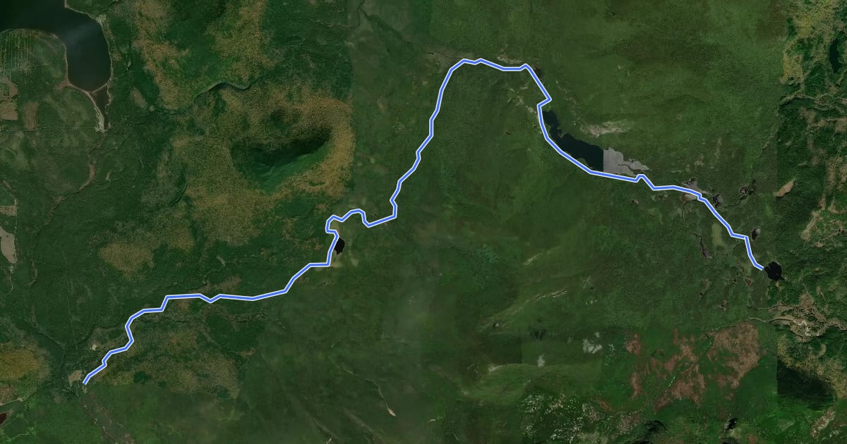 Маршрут Wassataquoik Lake Trail на спутниковом снимке