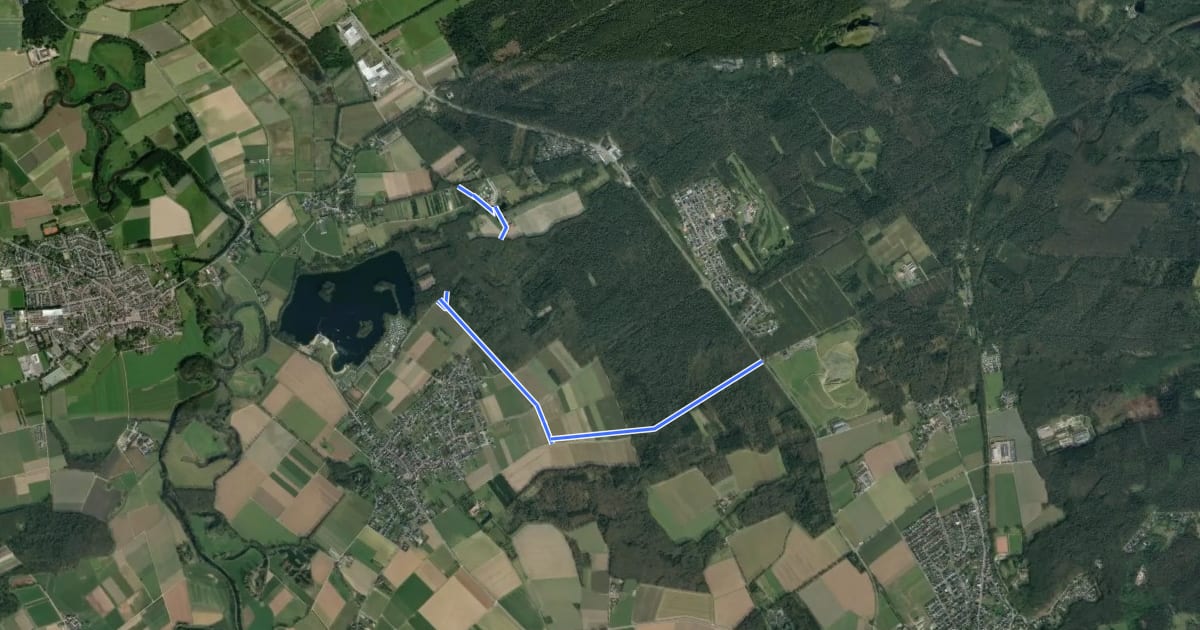 Маршрут Wassenberg (26) - Roerdalen (57) на спутниковом снимке