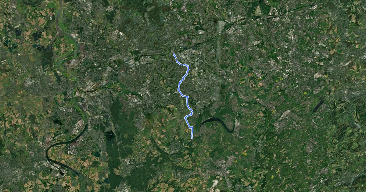 Маршрут Wasser Route на спутниковом снимке