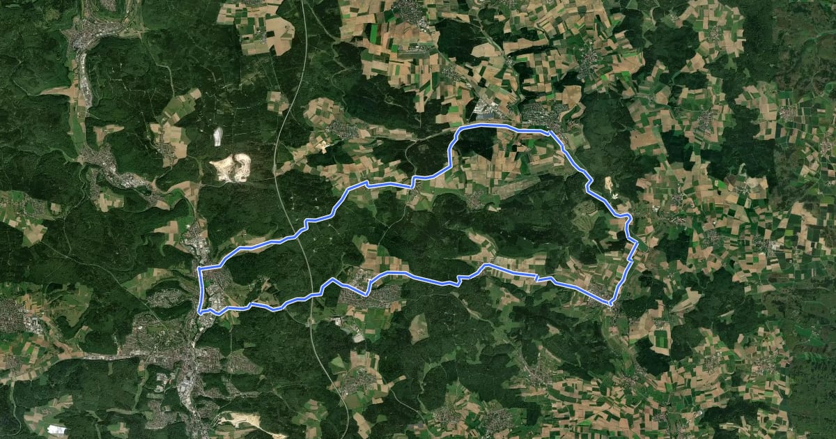 Маршрут Wasser & Stein Tour на спутниковом снимке