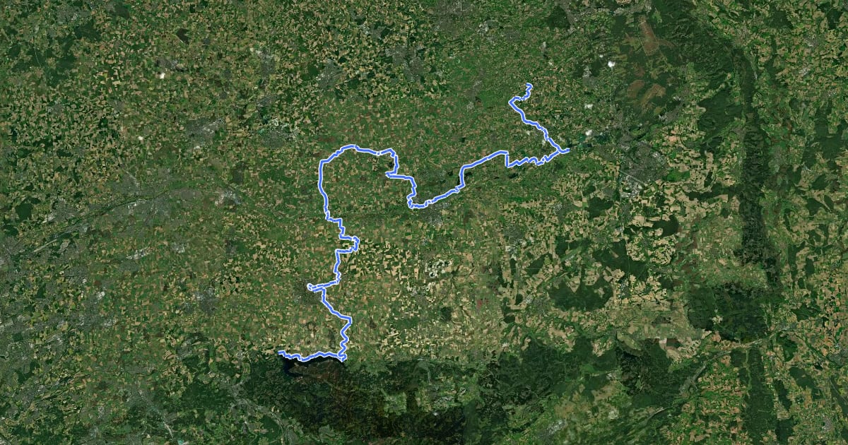 Маршрут Wasser Wege Winkel на спутниковом снимке