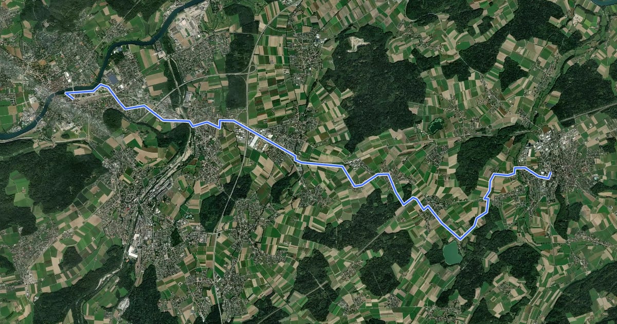 Маршрут Wasseramt-Route на спутниковом снимке