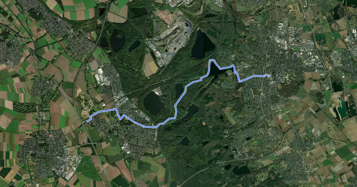 Маршрут Wasserburgen-Route Etappe 2b (nicht gemeinsamer Abschnitt) на спутниковом снимке