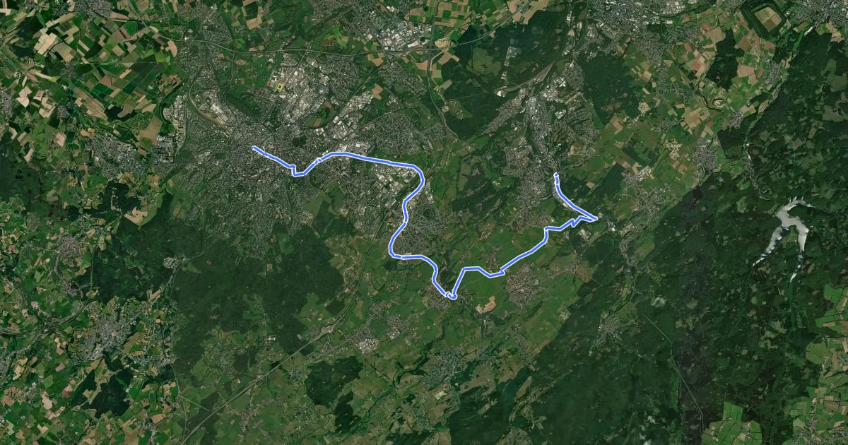 Маршрут Wasserburgen-Route Etappe 5 на спутниковом снимке