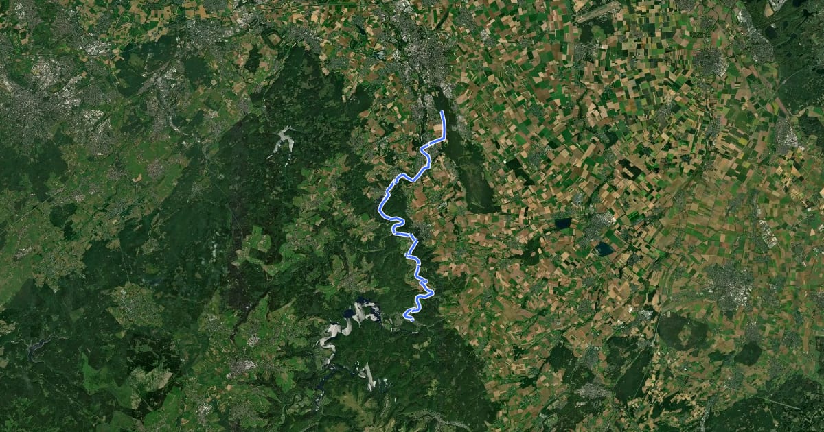 Маршрут Wasserburgen-Route Etappe 6a (nicht gemeinsamer Abschnitt) на спутниковом снимке