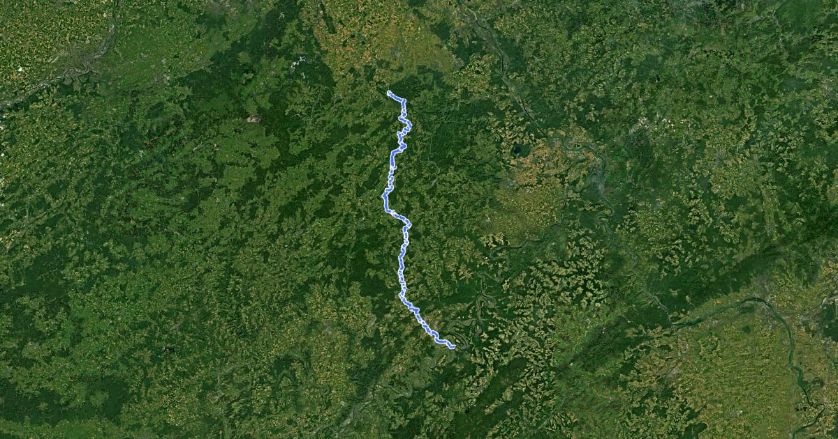 Маршрут Wasserfallweg на спутниковом снимке