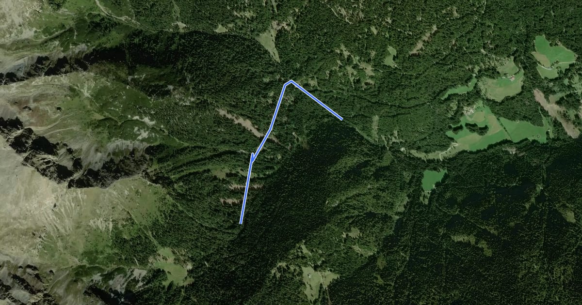 Маршрут Wasserfallweg на спутниковом снимке