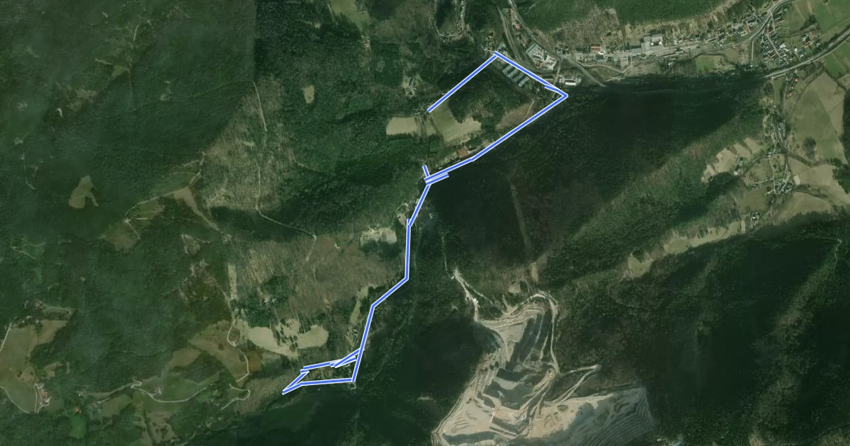 Маршрут Wasserfallweg на спутниковом снимке