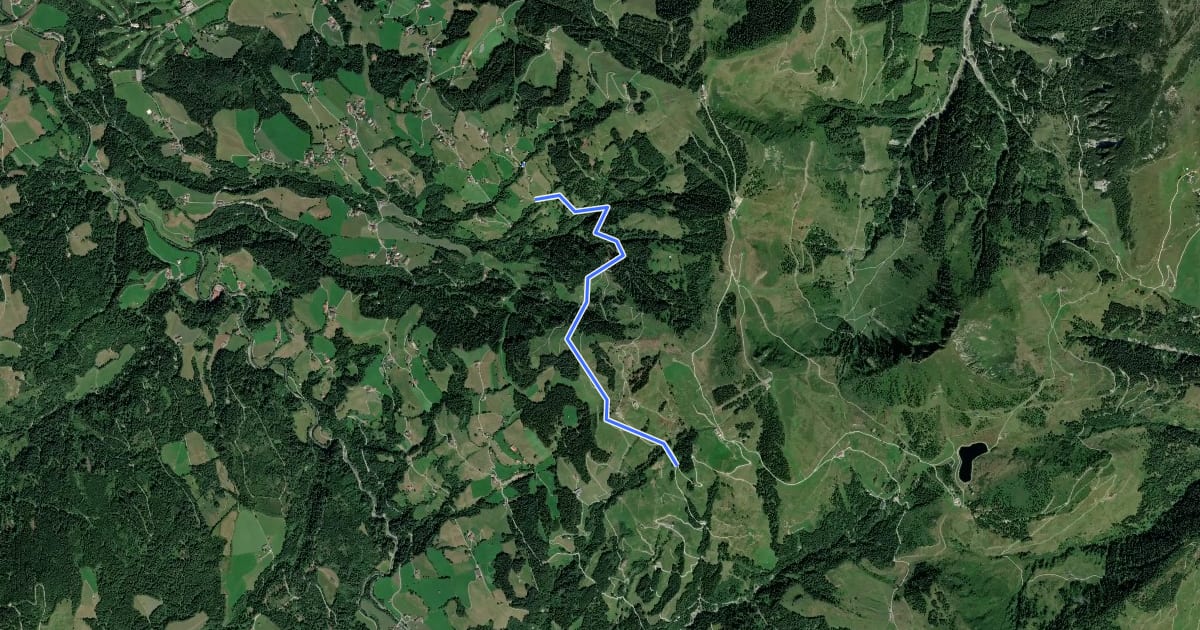 Маршрут Wasserfallweg на спутниковом снимке