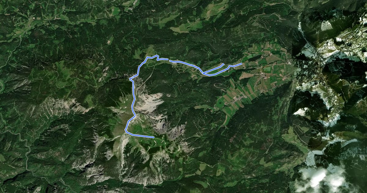 Маршрут Wasserfallwirt (Sonnleiten) - Losenheim - Edelweißhütte - Fadensteig - Fischerhütte - Kloster wappen (Schneeberg) на спутниковом снимке