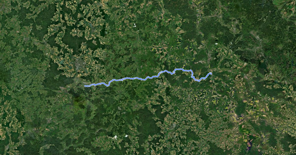 Маршрут Wasserkuppenweg на спутниковом снимке