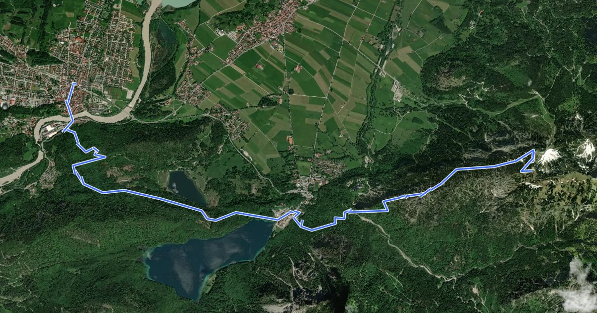 Маршрут Wasserläufer-Route Etappe 6 / Himmelsstürmer-Route Etappe 3 на спутниковом снимке