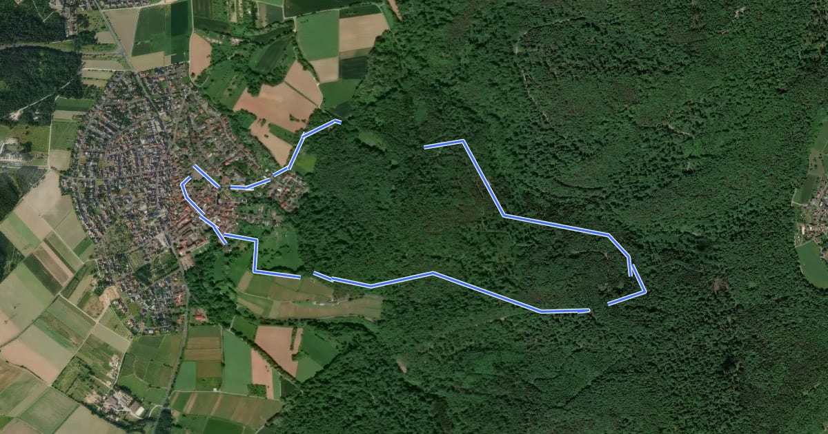 Маршрут Wasserlos - Rundwanderweg Milan на спутниковом снимке