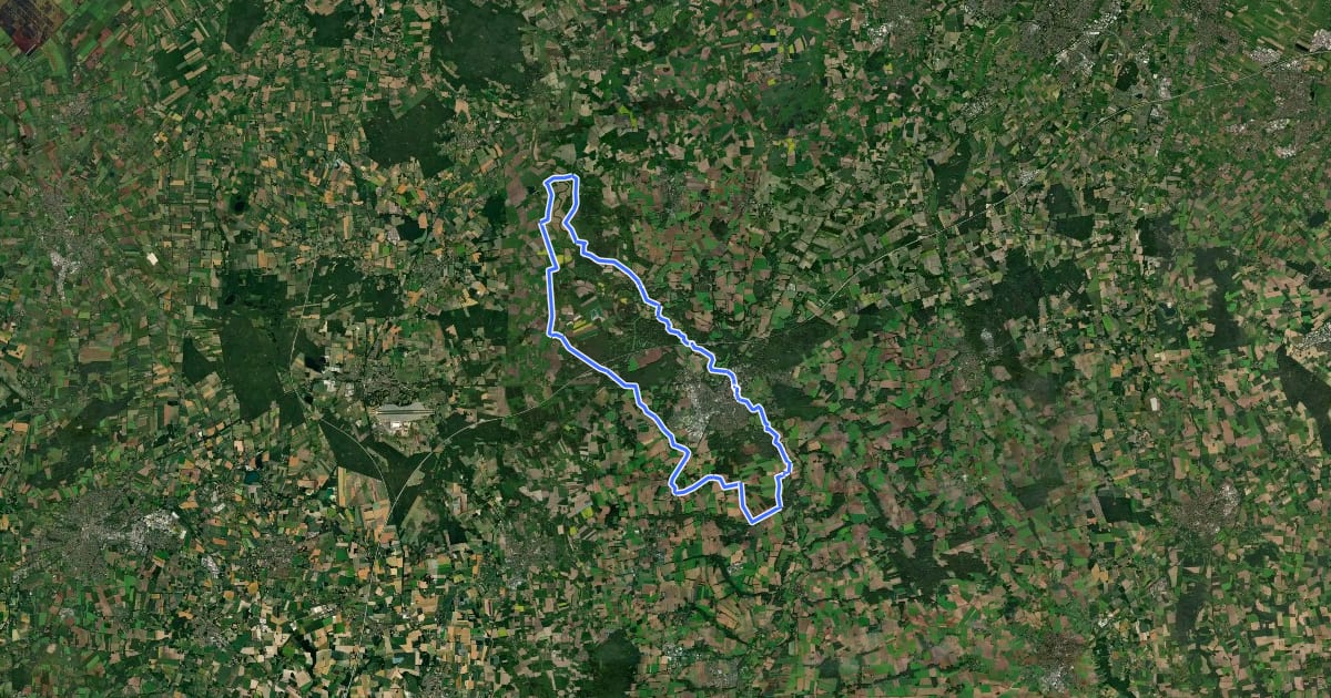 Маршрут WasserMühlen-Tour на спутниковом снимке