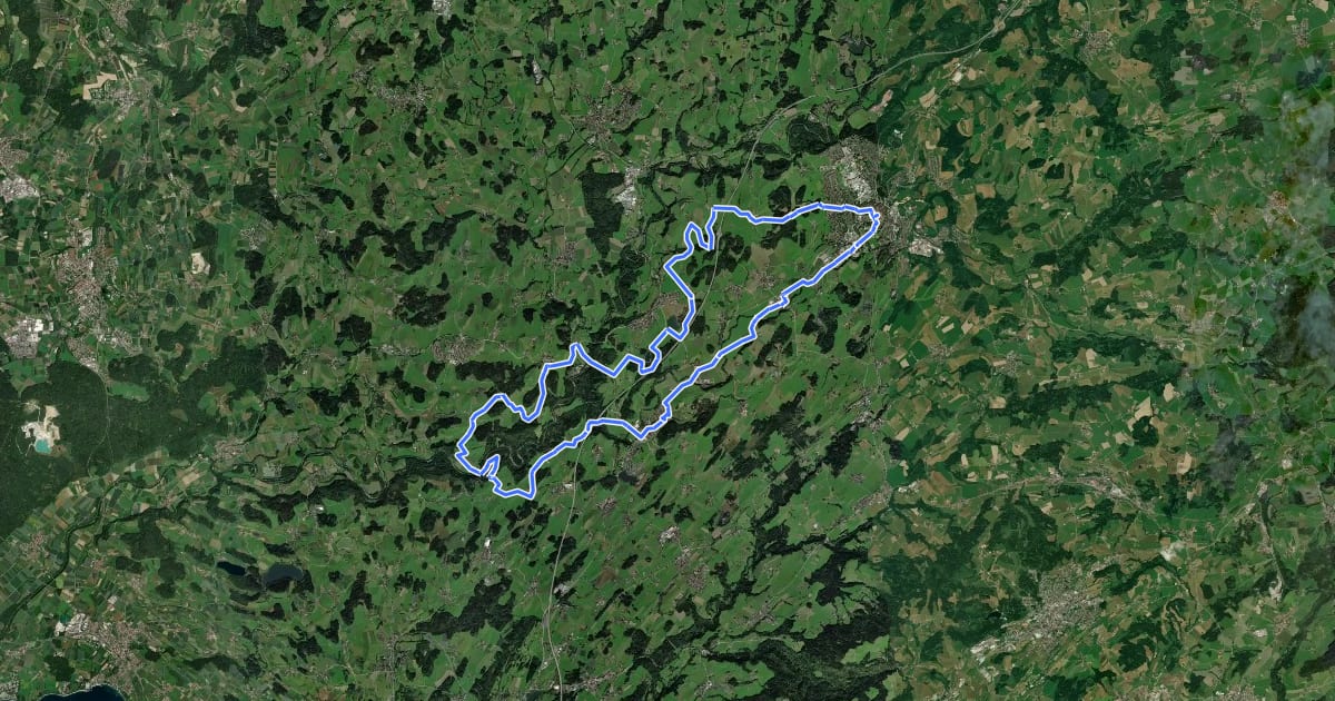 Маршрут Wasserroute 14 - Wangen на спутниковом снимке