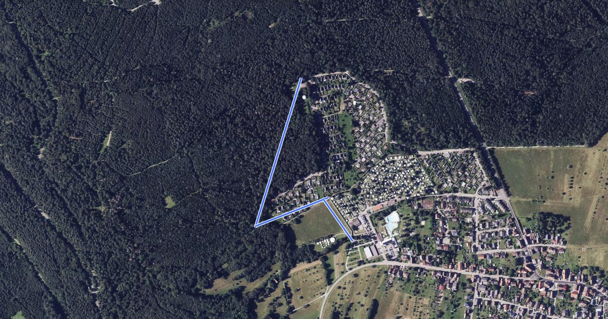 Маршрут Wasserturm Schellbronn - Schellbronn Schwimmbad на спутниковом снимке