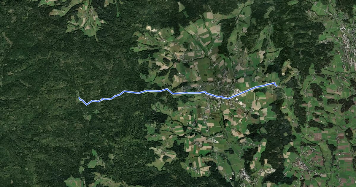Маршрут Wasserwanderweg на спутниковом снимке