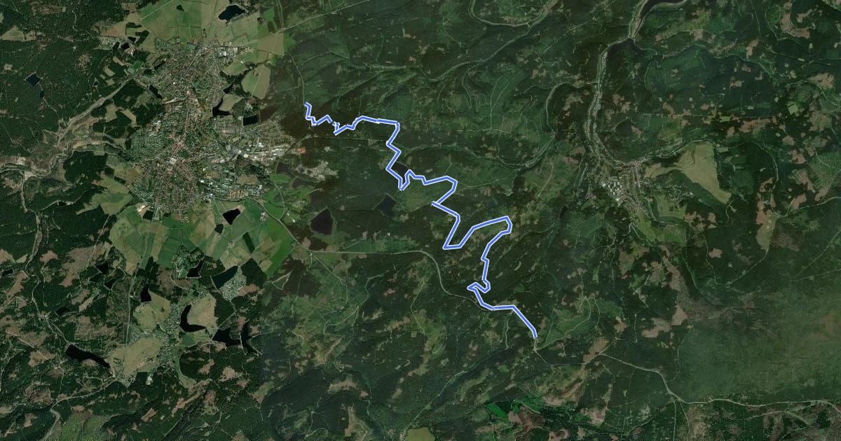 Маршрут WasserWanderWeg Alter Dammgraben на спутниковом снимке