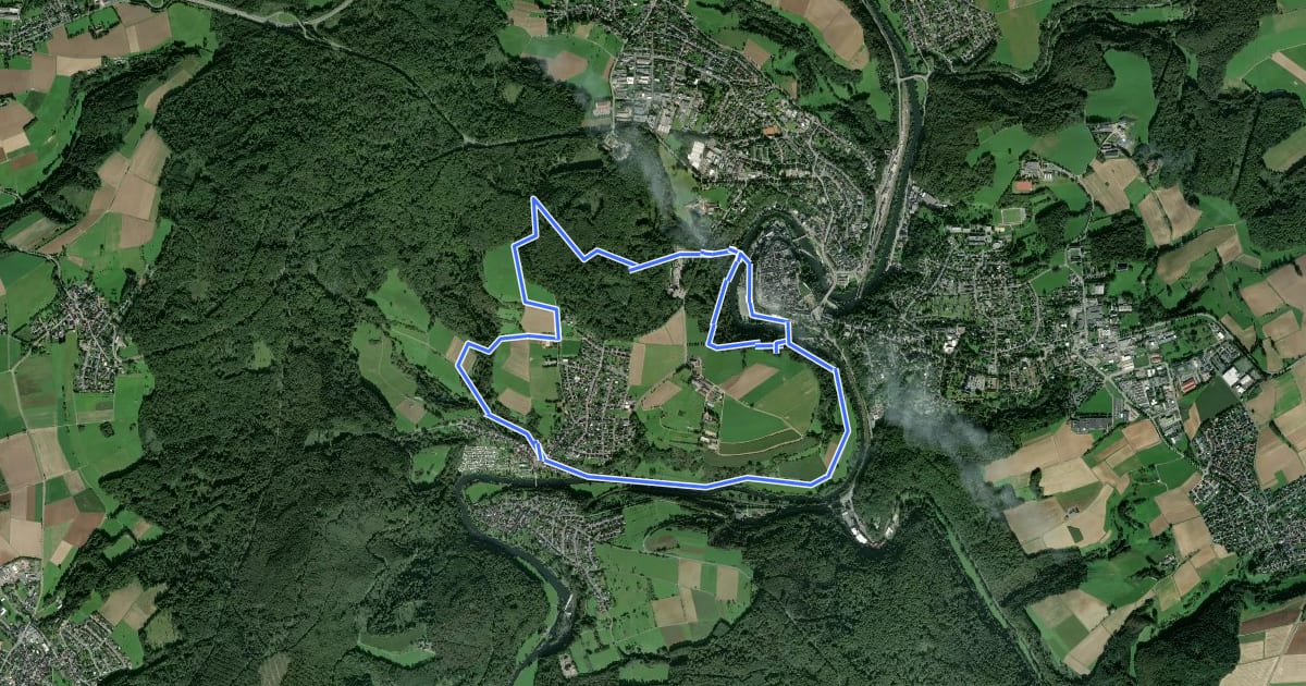 Маршрут Wasserwanderweg - Jugendherberge - Kettenbrücke на спутниковом снимке