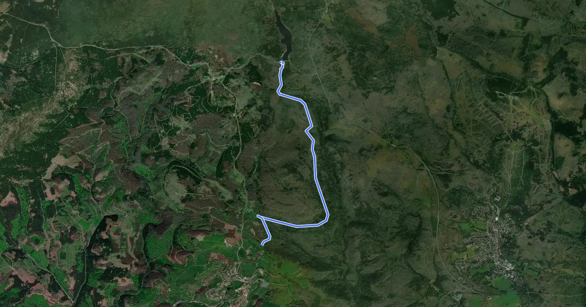 Маршрут WasserWanderWeg Rehberger Graben на спутниковом снимке