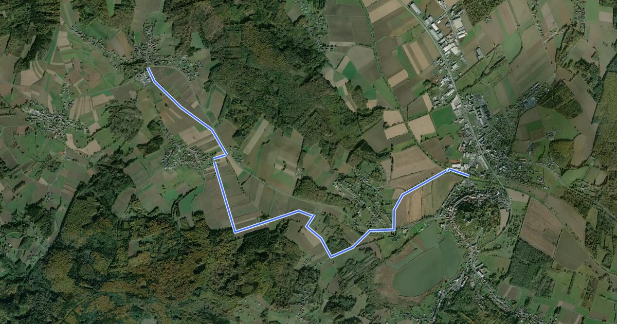 Маршрут Wasserweg на спутниковом снимке