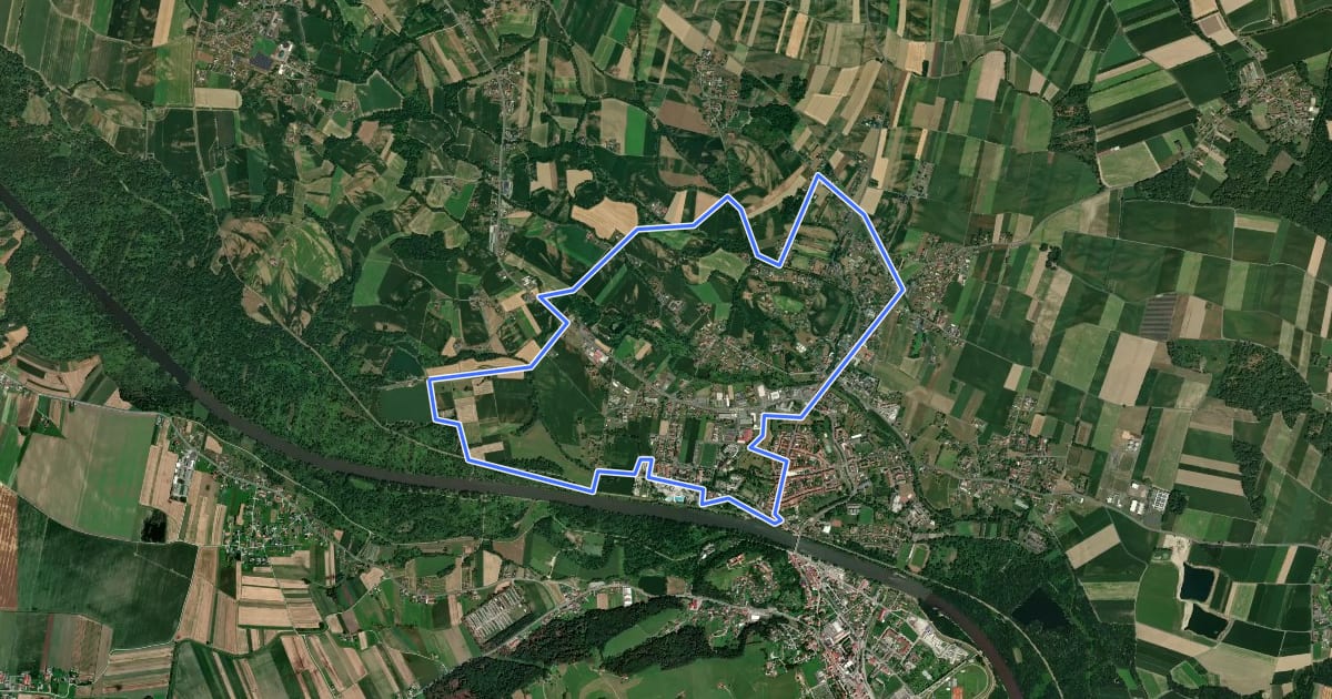 Маршрут Wasserweg West на спутниковом снимке