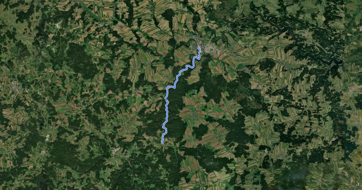 Маршрут Wasserwunderweg 55a на спутниковом снимке